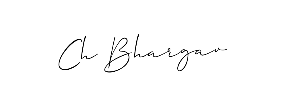 How to make Ch Bhargav name signature. Use Allison_Script style for creating short signs online. This is the latest handwritten sign. Ch Bhargav signature style 2 images and pictures png
